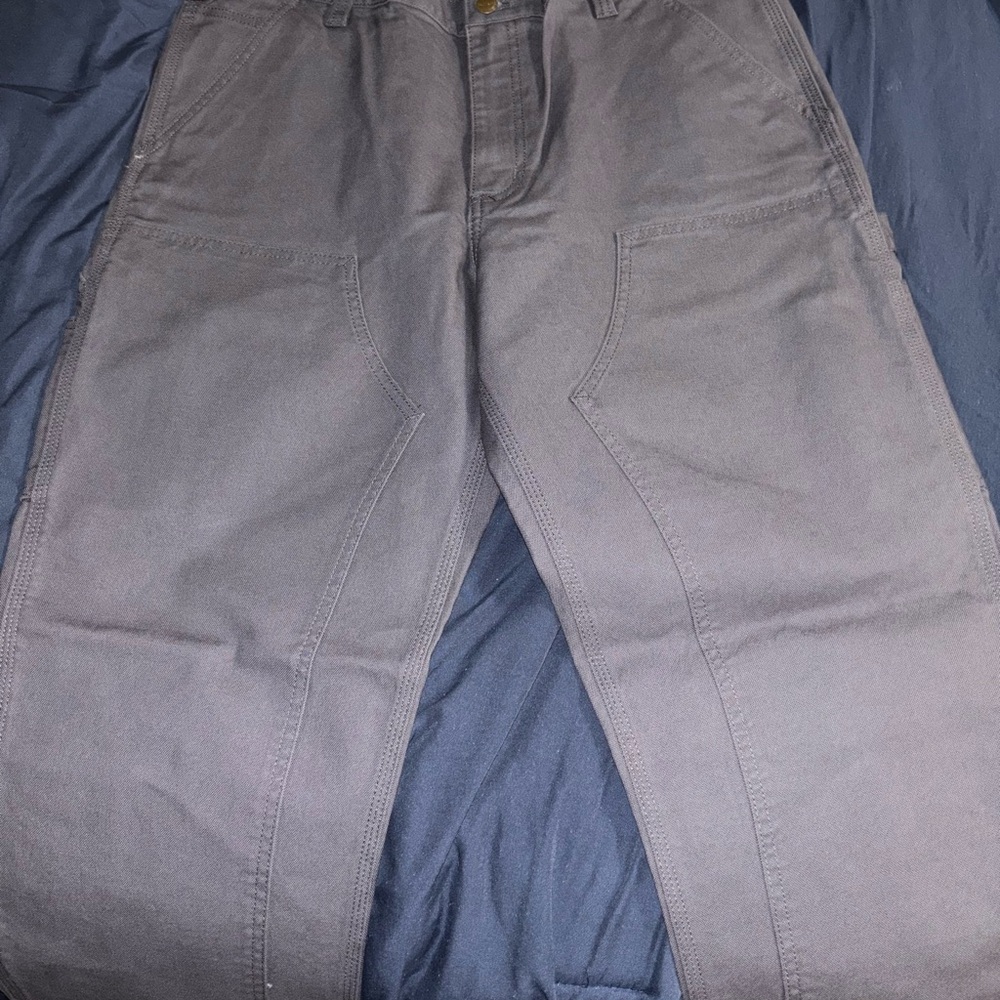 Carhartt Gray Cargo Pants Sturdy Cotton Blend - Picture 8 of 8
